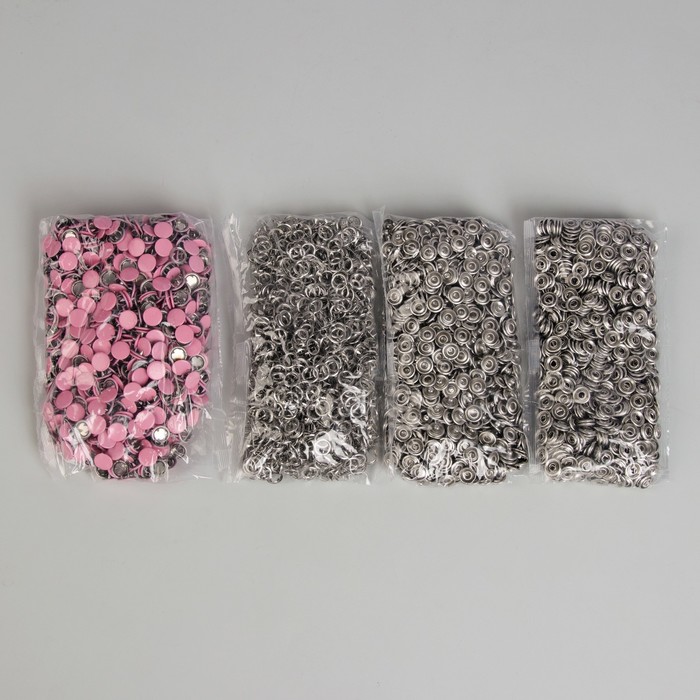 Кнопки рубашечные, закрытые, d=9,5мм, 1000 шт, цвет розовый