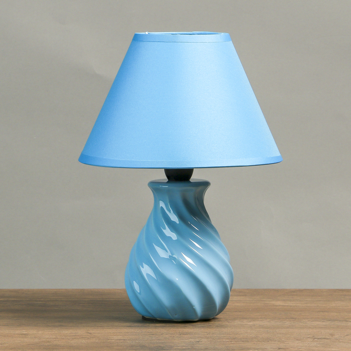 Лампа настольная Е14 25W "Спираль синяя" 17х17х26 см