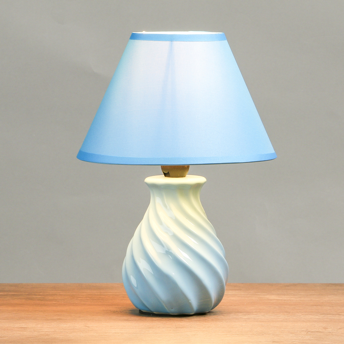 Лампа настольная Е14 25W "Спираль синяя" 17х17х26 см