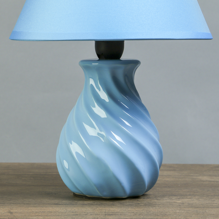 Лампа настольная Е14 25W "Спираль синяя" 17х17х26 см