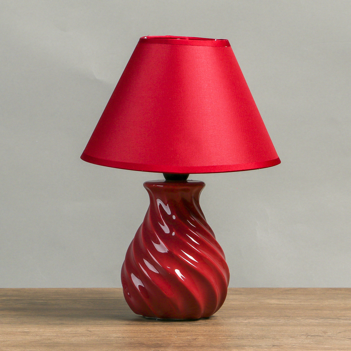 Лампа настольная Е14 25W "Спираль вишневая" 17х17х26 см
