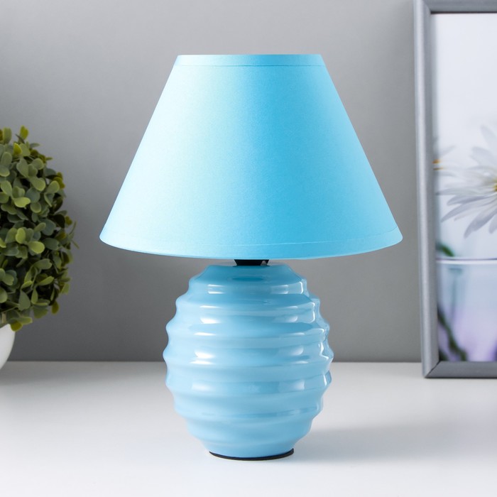 Лампа настольная Е14 25W "Гармонь синяя" 17х17х26 см