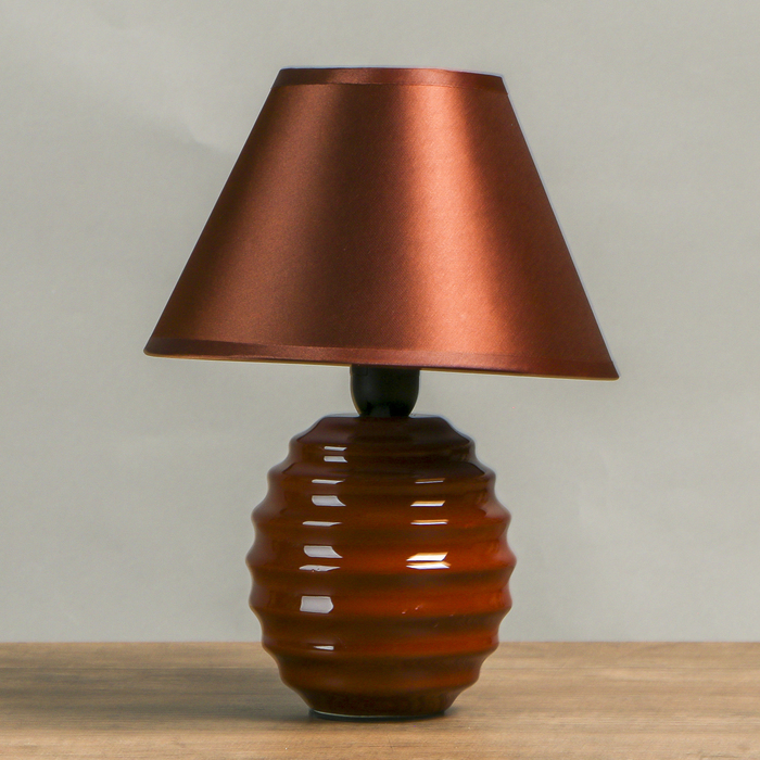 Лампа настольная Е14 25W "Гармонь коричневая" 17х17х24 см