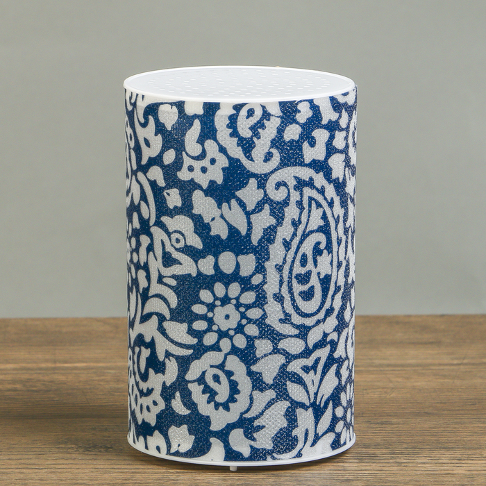 Ночник пластик "Восточные огурцы" от батареек CR2032х1 7,1х7,1х11,3 см