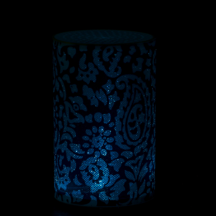 Ночник пластик "Восточные огурцы" от батареек CR2032х1 7,1х7,1х11,3 см