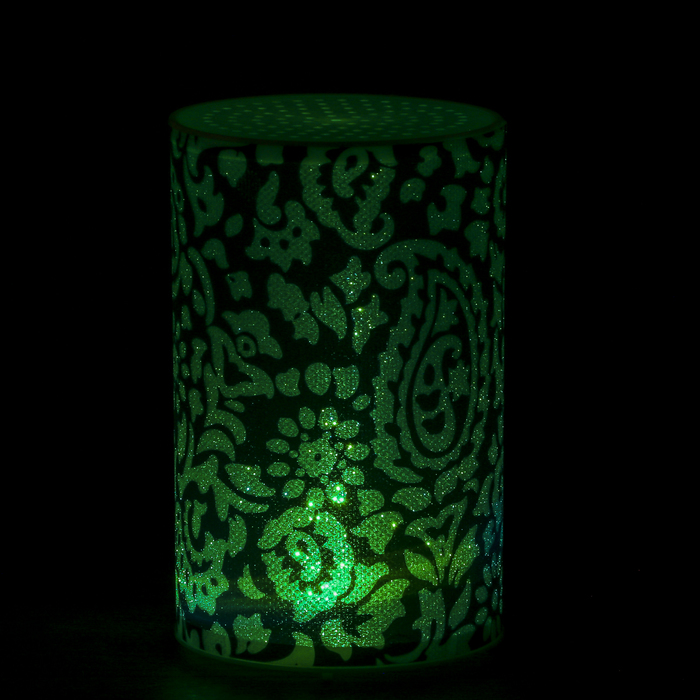 Ночник пластик "Восточные огурцы" от батареек CR2032х1 7,1х7,1х11,3 см