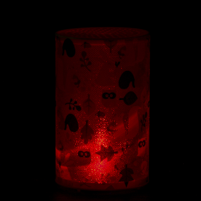 Ночник пластик "Лесные зверята" от батареек CR2032х1 7,1х7,1х11,3 см