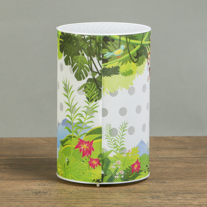 Ночник пластик "Зебра и обезьянка" от батареек CR2032х1 7,1х7,1х11,3 см