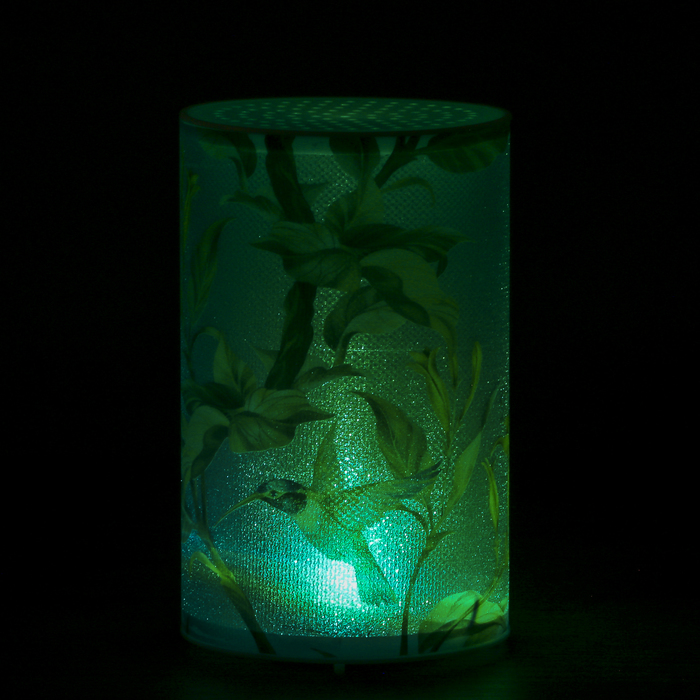 Ночник пластик "Колибри" от батареек CR2032х1 7,1х7,1х11,3 см