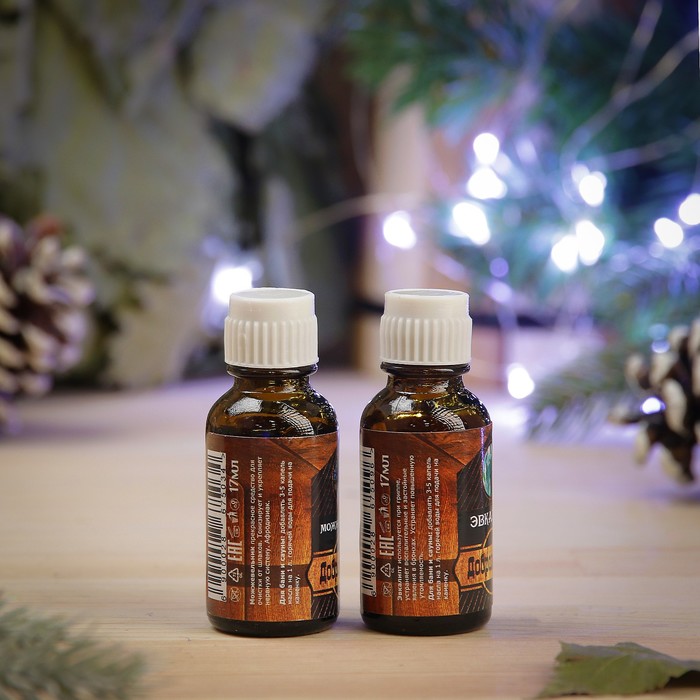 Набор эфирных масел "Ароматы леса", 2 шт по 17 мл, "Добропаровъ", новогодняя серия