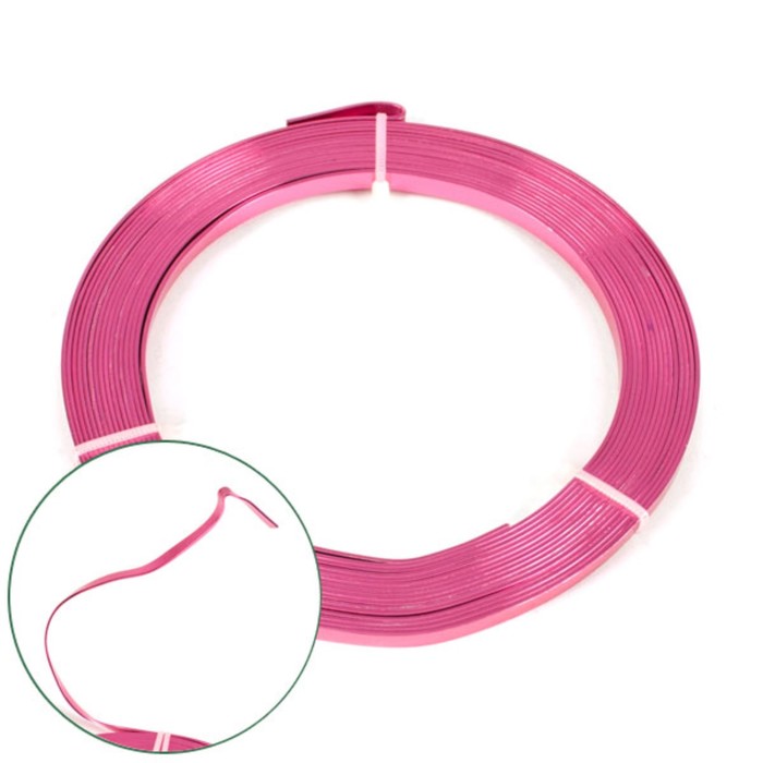 Проволока бонсайная плоская,5 мм x 5 м, фуксия