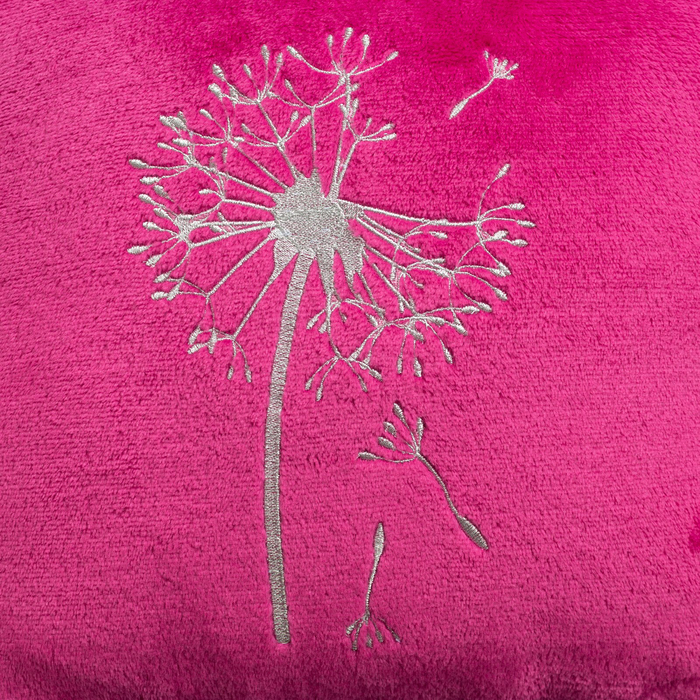 Наволочка "Этель" Одуванчик", вишневая, р-р 40 х 40 см, 100 % п/э