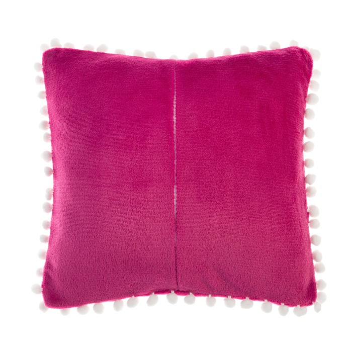 Наволочка "Этель"с бомбошками, вишневая, р-р 40 х 40 см, 100 % п/э