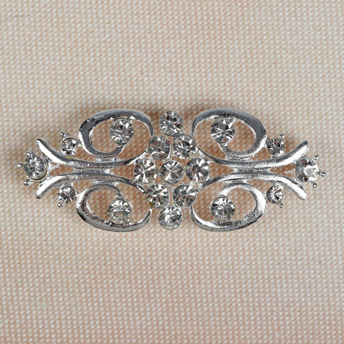 Декоративная застёжка, 6х3см, цвет серебряный