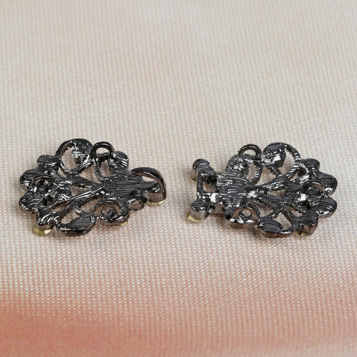 Декоративная застёжка, 7х3см, цвет чёрный