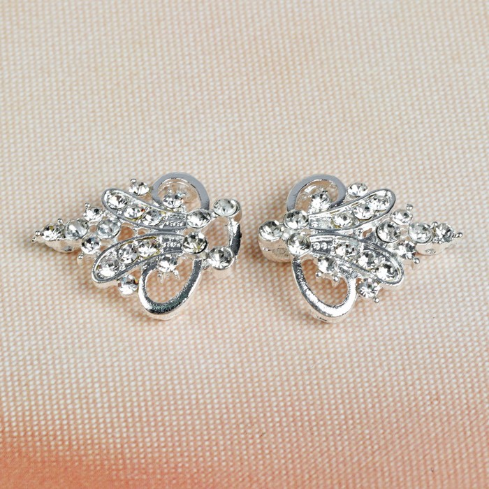 Декоративная застёжка, 6х2,5см, цвет серебряный