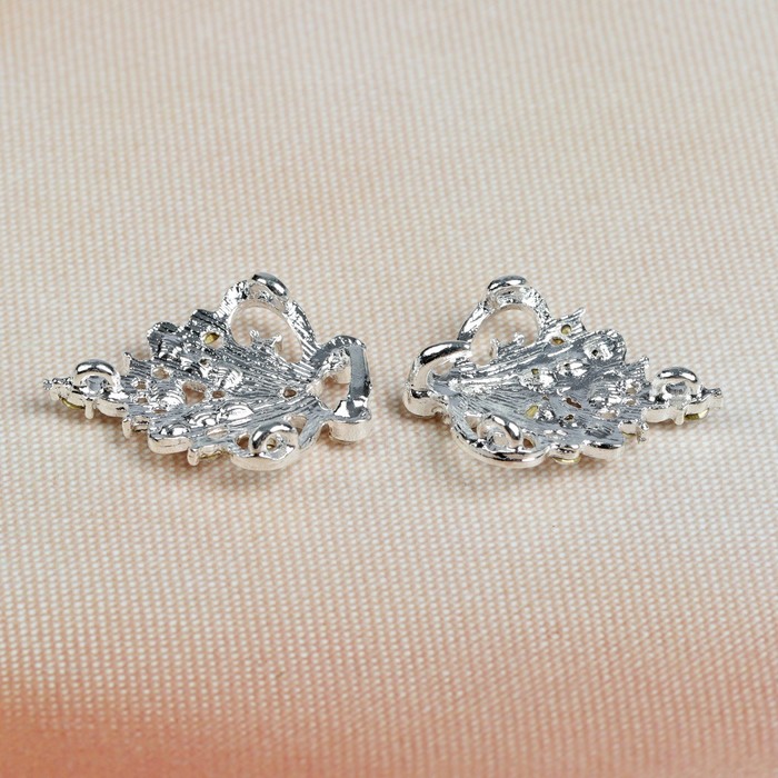 Декоративная застёжка, 6х2,5см, цвет серебряный