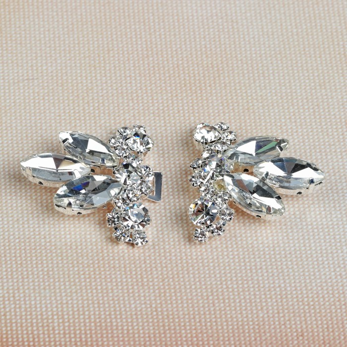 Декоративная застёжка, 6х3,5см, цвет серебряный