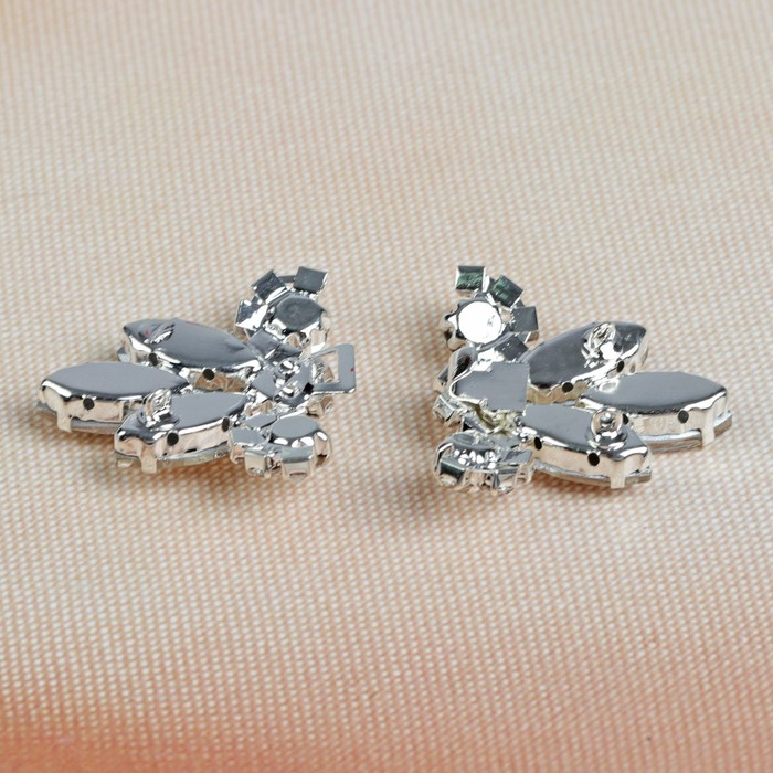 Декоративная застёжка, 6х3,5см, цвет серебряный