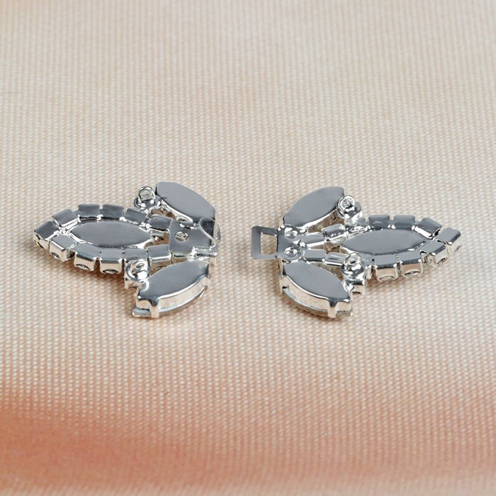 Декоративная застёжка, 6х3см, цвет серебряный