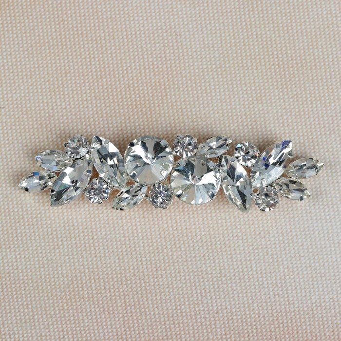 Декоративная застёжка, 7,5х2см, цвет серебряный