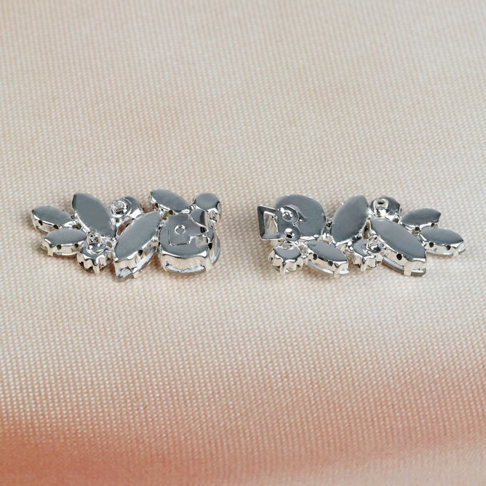 Декоративная застёжка, 7,5х2см, цвет серебряный