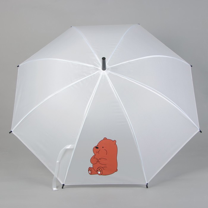 Зонт детский "Мишка-задира", белый