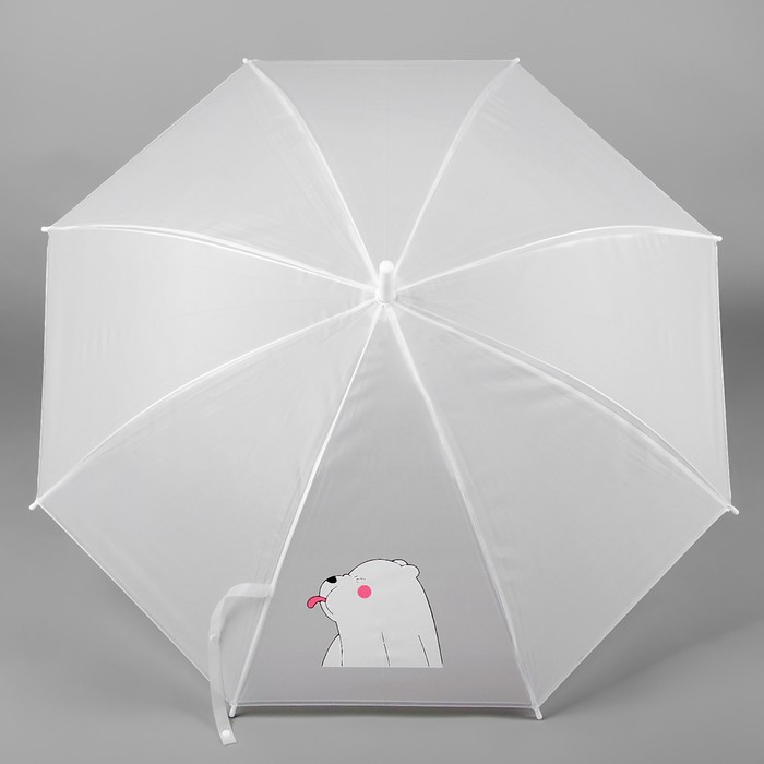 Зонт детский "Мишка-задира", белый