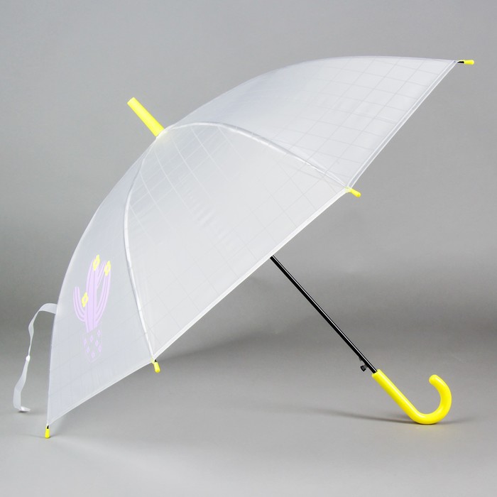 Зонт детский "Цветущий кактус", клетка