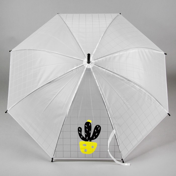 Зонт детский "Кактус в горшке", клетка
