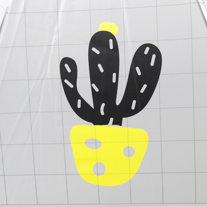 Зонт детский "Кактус в горшке", клетка