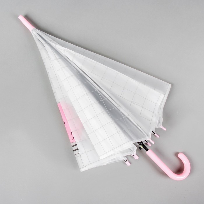 Зонт детский "Розовый кактус", клетка