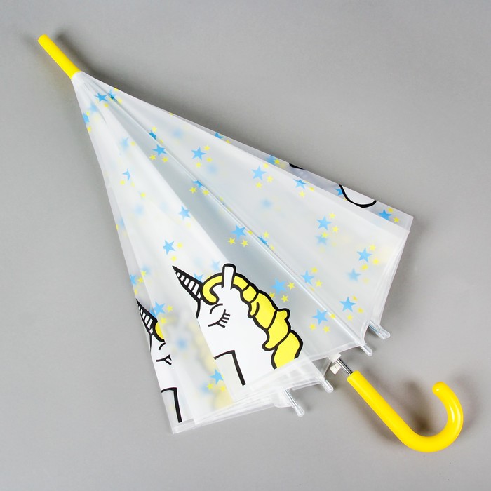 Зонт детский "Единорог", желтый