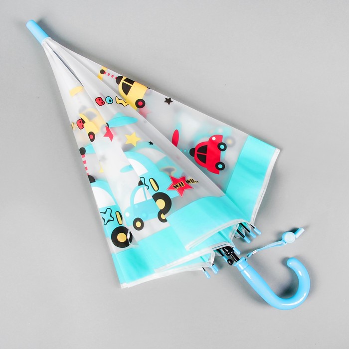 Зонт детский "Машинки", со свистком, r=48 см
