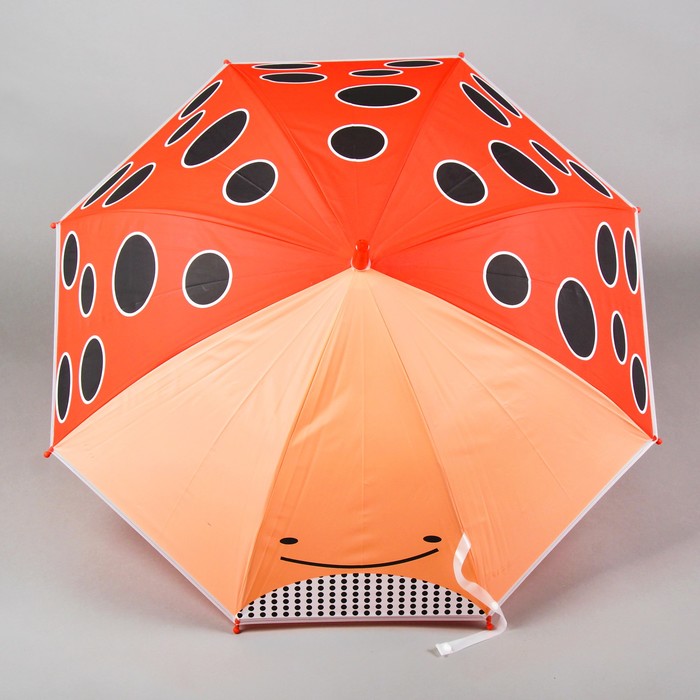 Зонт детский "Веселые мордочки "Божья коровка", со свистком