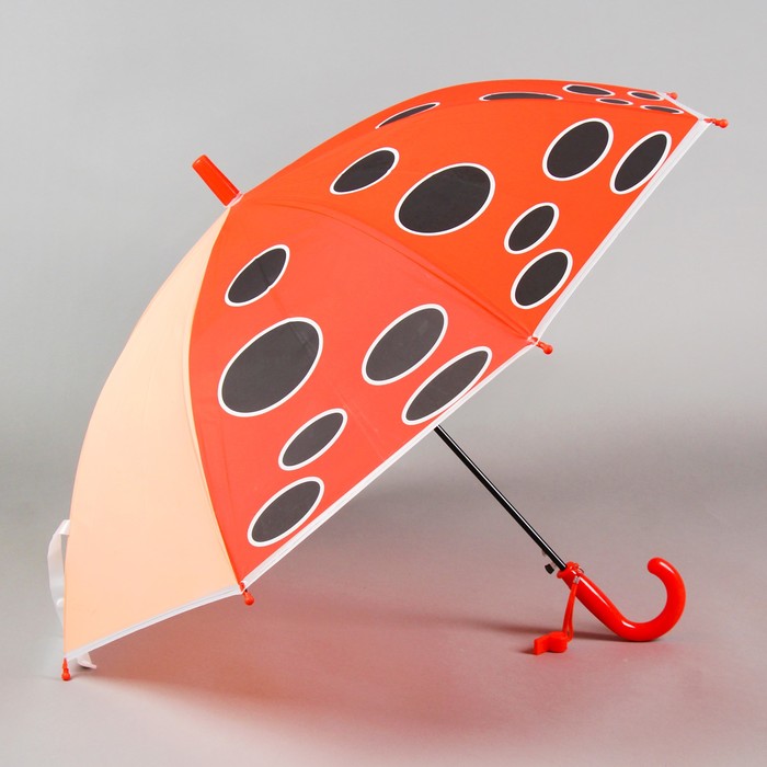 Зонт детский "Веселые мордочки "Божья коровка", со свистком