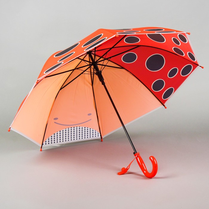 Зонт детский "Веселые мордочки "Божья коровка", со свистком