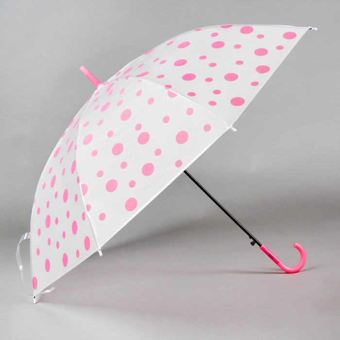 Зонт детский "Горошек", розовый