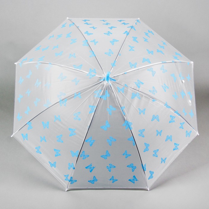 Зонт детский "Бабочки", голубой