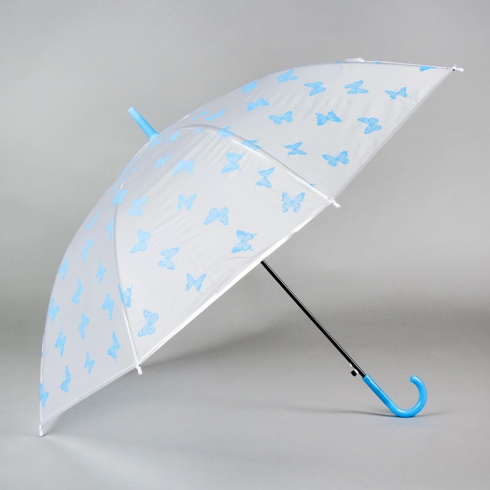 Зонт детский "Бабочки", голубой