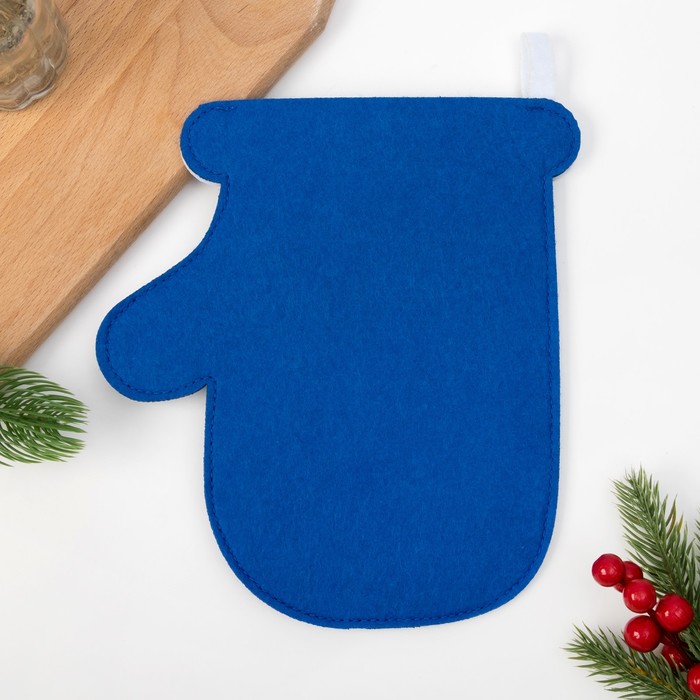 Набор "Доляна" Счастливого года, полотенце35х60см, лопатка20х5см, фетровая варежка14х22см