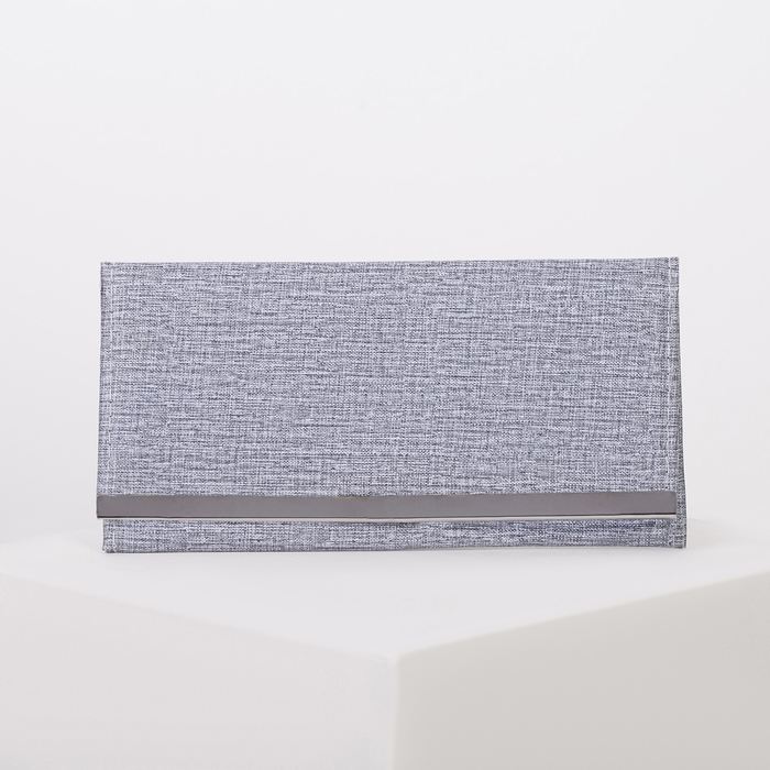 Кошелёк женский, 3 отдела, для карт, цвет серый