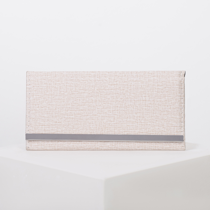 Кошелёк женский, 3 отдела, для карт, цвет бежевый