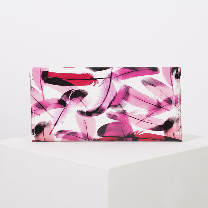 Кошелёк женский, 3 отдела, для карт, цвет красный