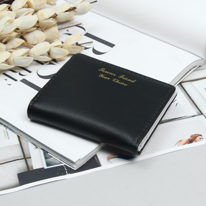 Кошелёк женский, 3 отдела, для карт, для монет, цвет чёрный