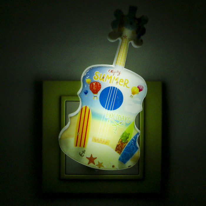 Ночник пластик "Гитара" LED МИКС 6х5х11,2 см