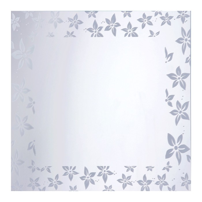 Зеркало «Цветочки», настенное, матирование, 50×50 см