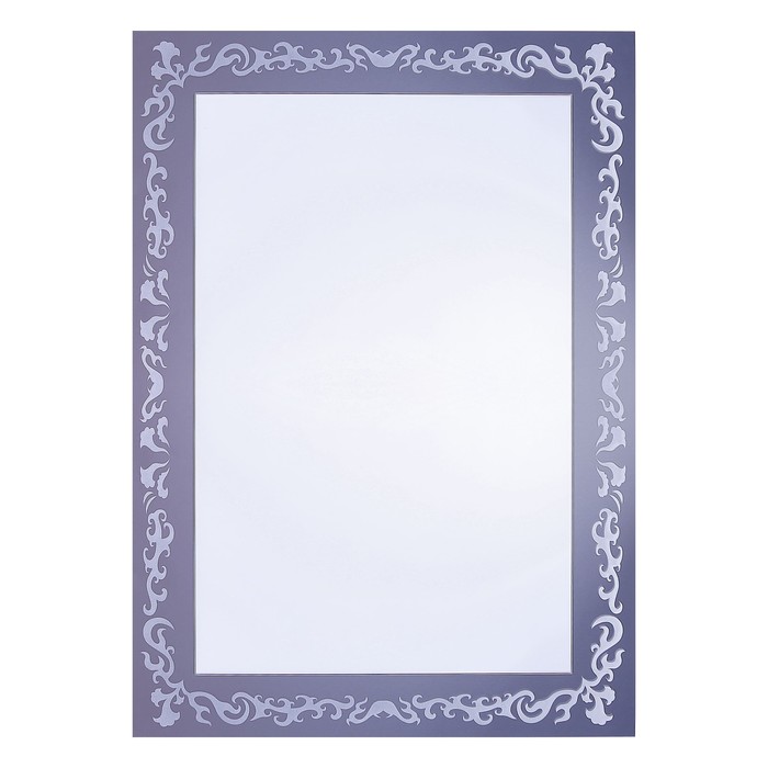 Зеркало «Узор», настенное, комбинированное, матирование, 50×70 см