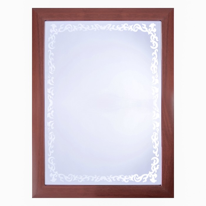Зеркало «Лоза», настенное, в багете итальянский орех, матирование, 60×80 см