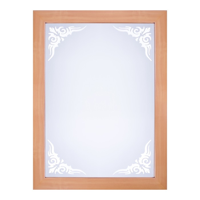 Зеркало «Узор», настенное, в багете вишня, матирование, 60×80 см
